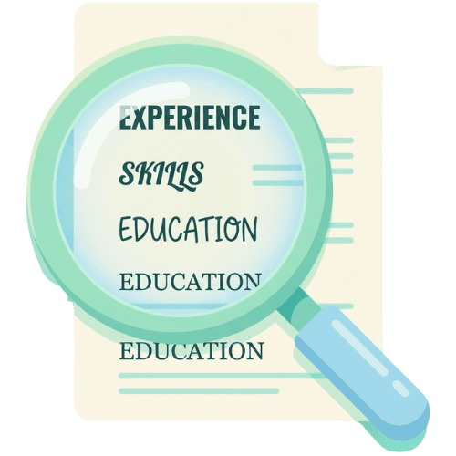 Resume fonts illustration showing different typography styles