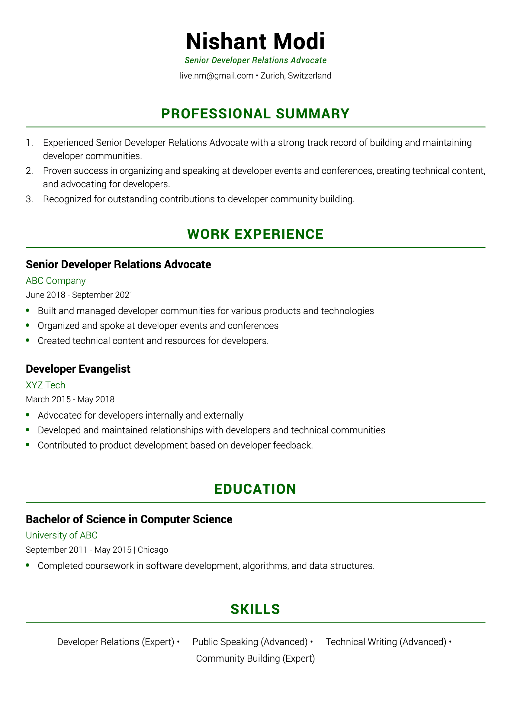 Jaipur resume template
