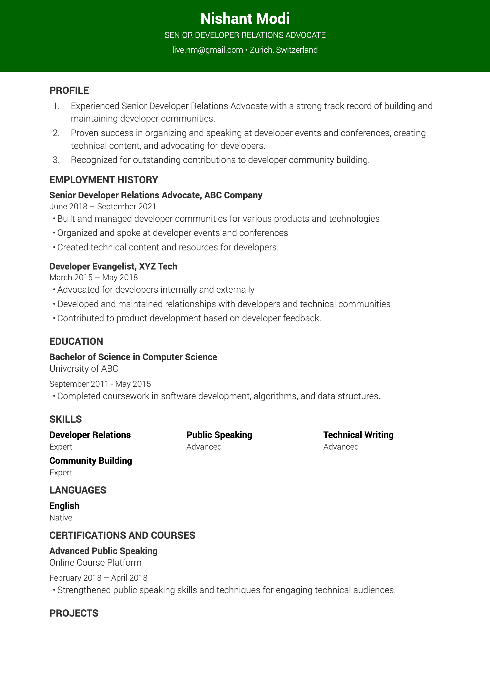 Resume template 2